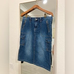 Unionbay Y2K Jean Cargo Skirt